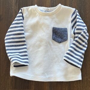 Striped Navy and White Kids Shirt